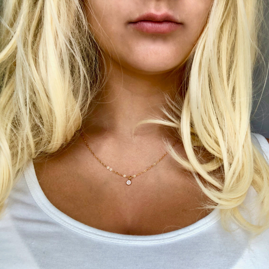 April Birthstone Necklace - AR TodayCharm Jewelry Company