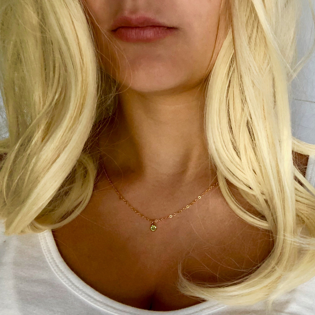 August Birthstone Necklace - AR TodayCharm Jewelry Company