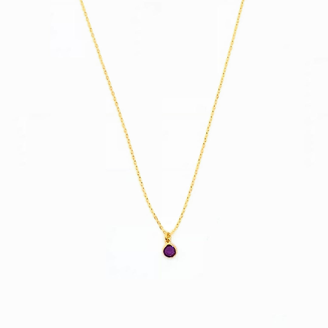 February Birthstone Necklace - AR TodayCharm Jewelry Company