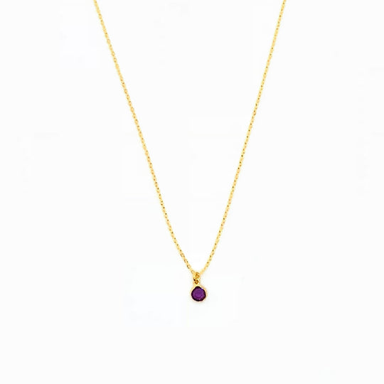 February Birthstone Necklace - AR TodayCharm Jewelry Company
