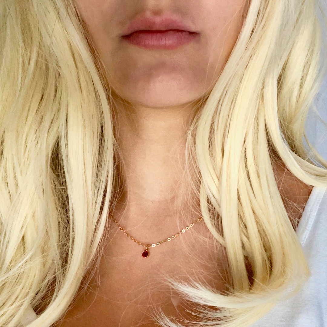 January Birthstone Necklace - AR TodayCharm Jewelry Company