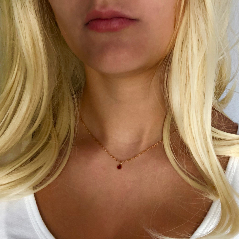 July Birthstone Necklace - AR TodayCharm Jewelry Company