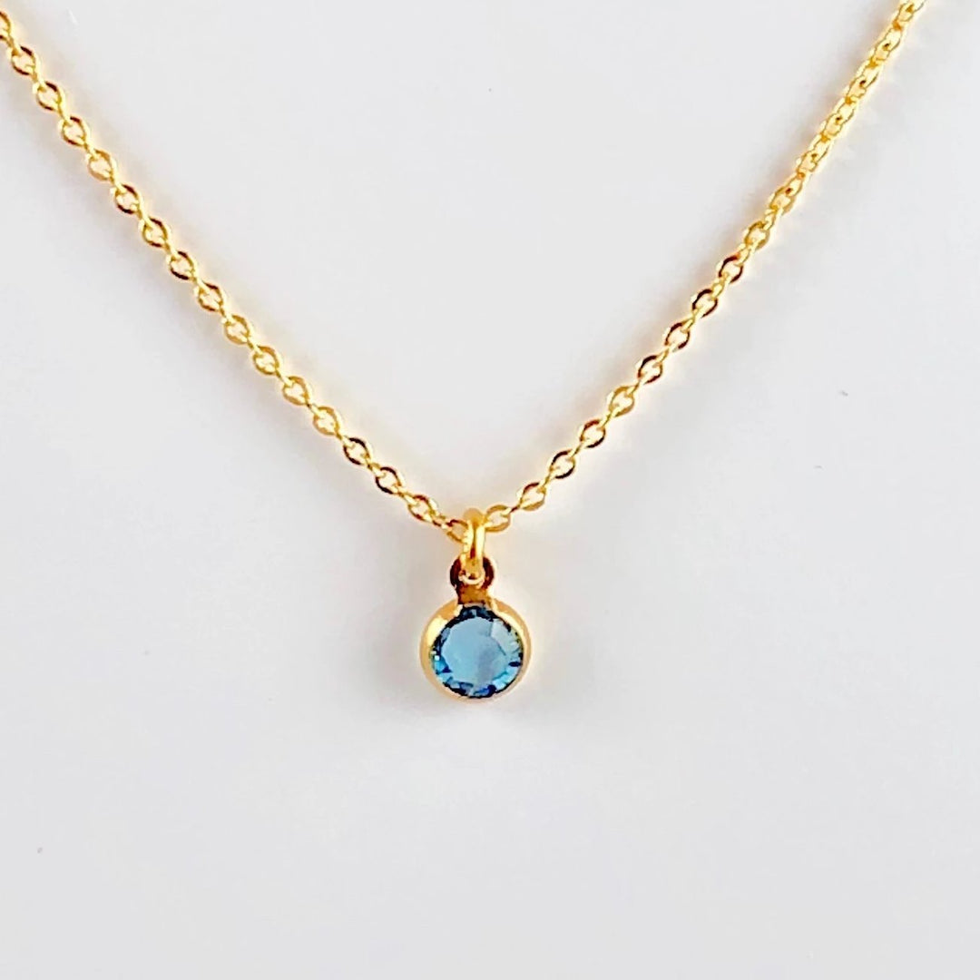 March Birthstone Necklace - AR TodayCharm Jewelry Company