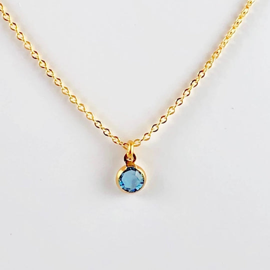 March Birthstone Necklace - AR TodayCharm Jewelry Company