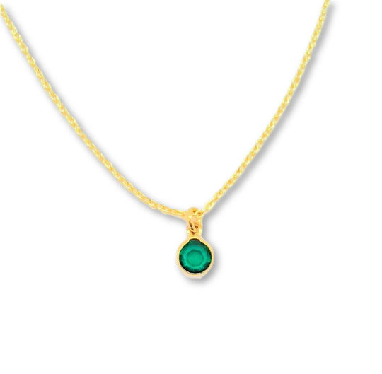 May Birthstone Necklace - AR TodayCharm Jewelry Company