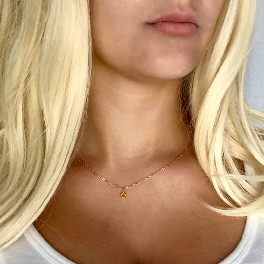 November Birthstone Necklace - AR TodayCharm Jewelry Company