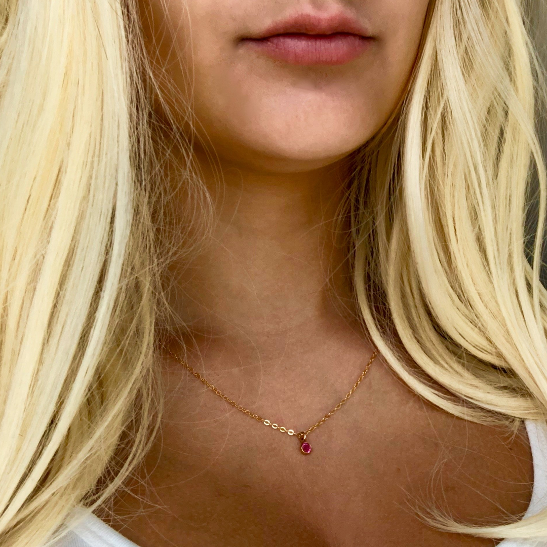 October Birthstone Necklace - AR TodayCharm Jewelry Company