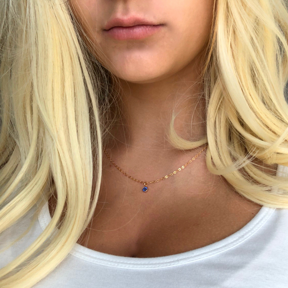 September Birthstone Necklace - AR TodayCharm Jewelry Company